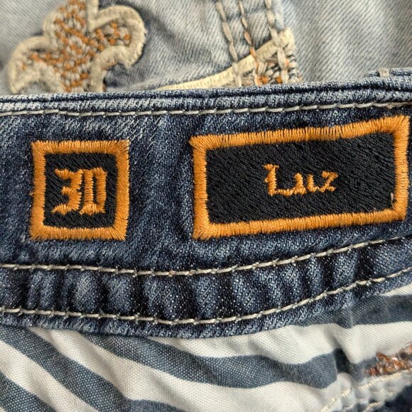 Rock Revival Women's Distressed Blue Skinny Jeans Size 30 - Picture 10 of 15